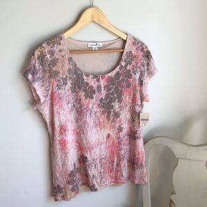 Coldwater Creek Floral Garden Stroll Blouse